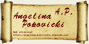 Angelina Popovicki vizit kartica